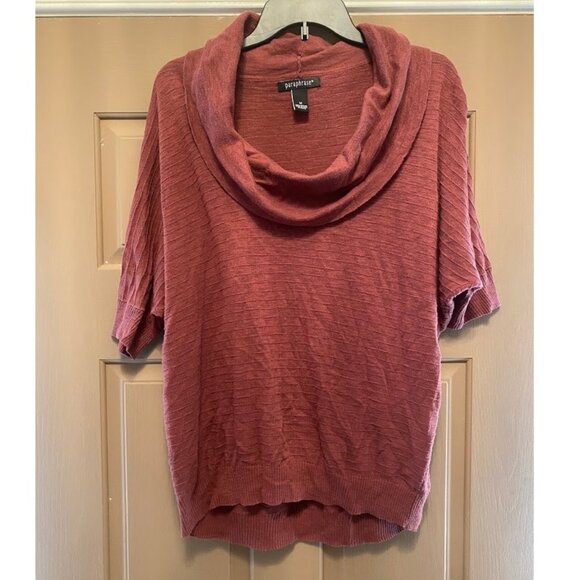 Paraphrase Short Sleeve Cowl Neck Top size Medium - Picture 1 of 3